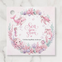 Sea You Soon Pink Under the Sea Baby Shower Person