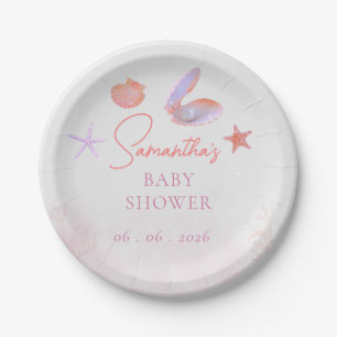 Sea you soon purple coral aesthetic  paper plates