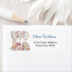Sea You Soon Seashell Baby Shower Address Label