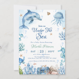 Sea You Soon Seashell Baby Shower Invitation