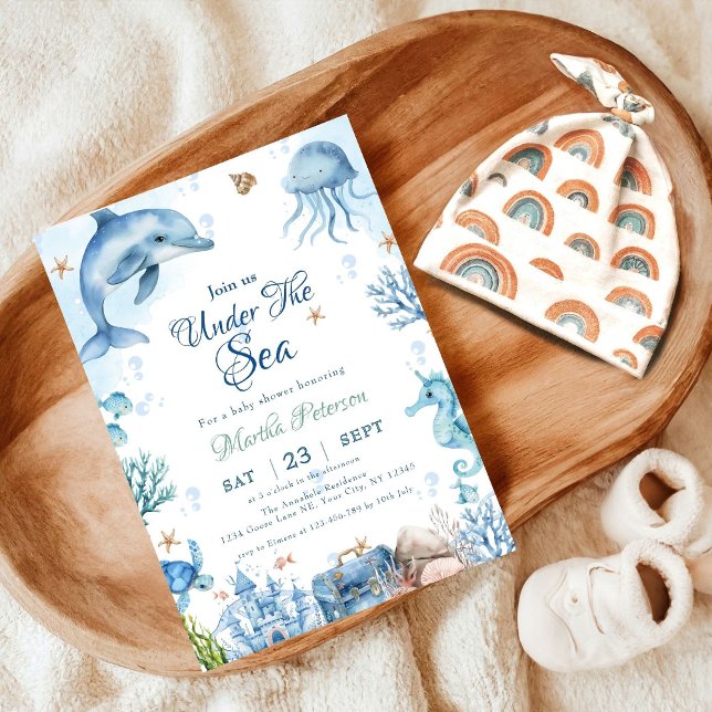 Sea You Soon Seashell Baby Shower Invitation (Creator Uploaded)