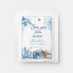 Sea You Soon Seashell Baby Shower Tea Bag Drink Mix