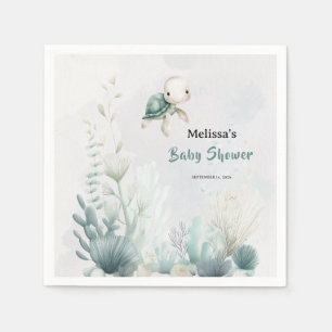 Sea You Soon Turtle Undersea Baby Shower Napkins