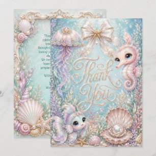 Sea You Soon Under the Sea Baby Shower Thank You  Note Card