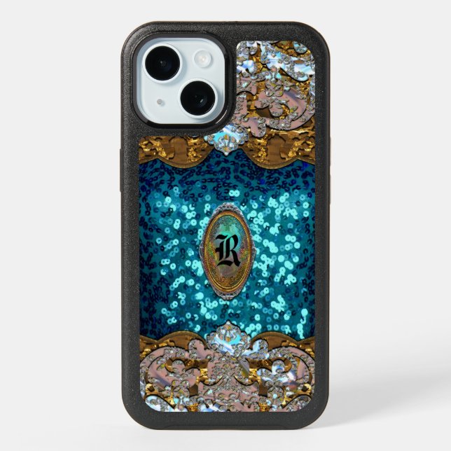 Seabayer Rachylin Beautiful Bling Monogram  iPhone 15 Case (Back)