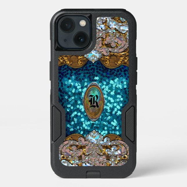 Seabayer Rachylin Beautiful Bling Monogram  Otterbox iPhone Case (Back)