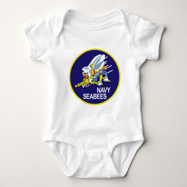Seabees NAVY Baby Bodysuit (Front)