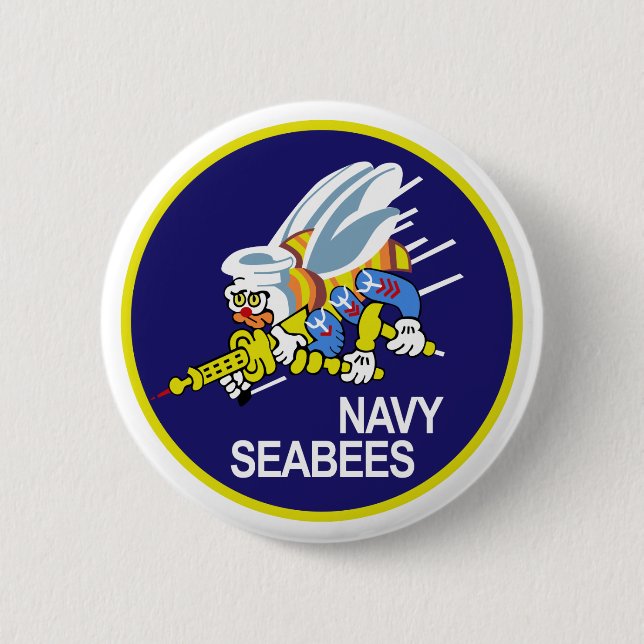 Seabees NAVY Pinback Button (Front)
