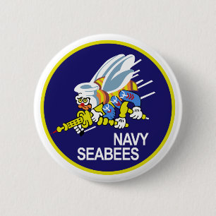 Seabees NAVY Pinback Button