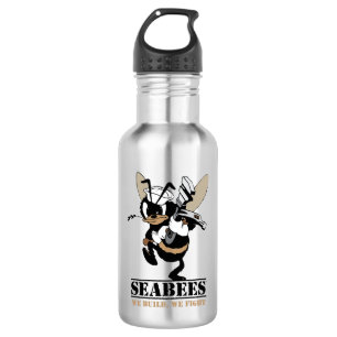 Seabees We build We Fight Drink Bottle