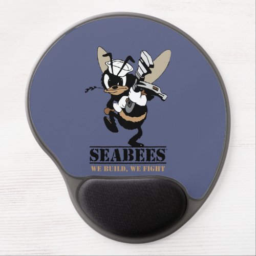 Seabees We build We Fight Gel Mouse Pad