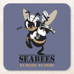 Seabees We build We Fight Paper Coaster
