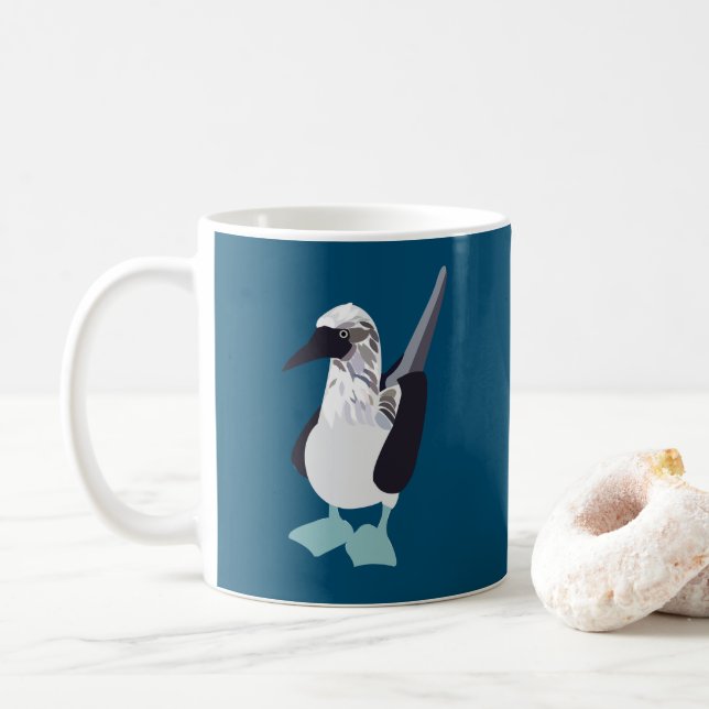 Seabird Blue-Footed Seabird  Coffee Mug (With Donut)