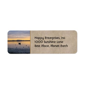 Seabirds And Boat Label by northwest_photograph at Zazzle