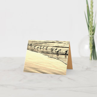 Seabirds in a Line at Sea Card