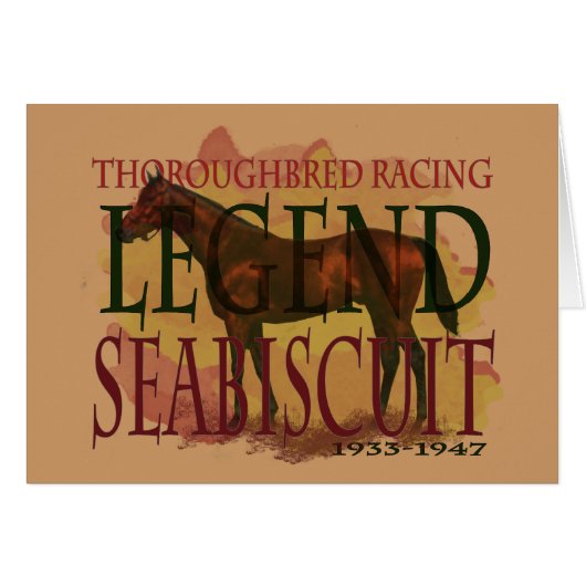 Seabiscuit - Thoroughbred Racing Legend Cards (Front Horizontal)