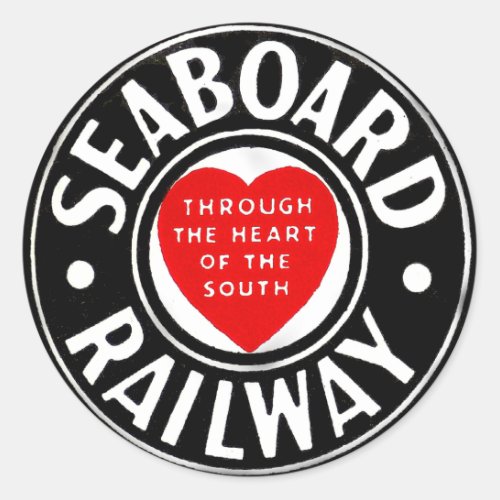 Seaboard Air Line Railway Heart Logo Classic Round Sticker