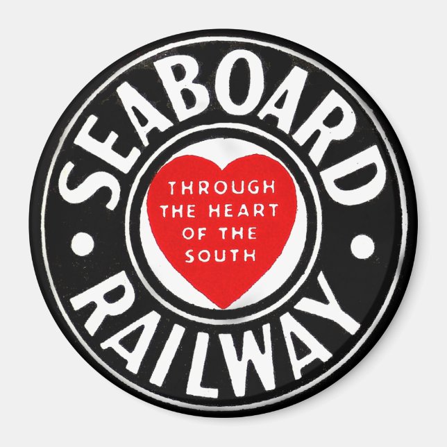 Seaboard Air Line Railway Heart Logo Magnet (Front)