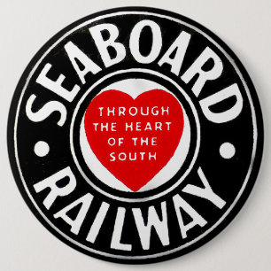 Seaboard Air Line Railway Heart Logo Pinback Button