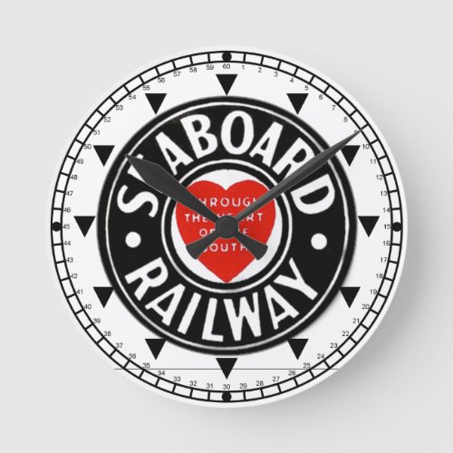 Seaboard Air Line Railway Heart Logo Wall Clock