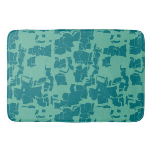 Seabolt Blue Abstract Bath Mat