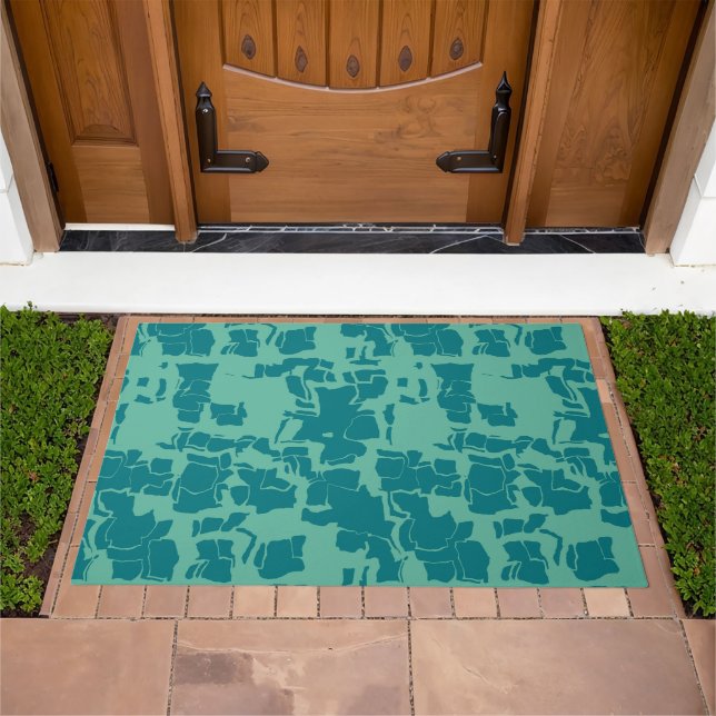 Seabolt Blue Abstract  Doormat (Outdoor)