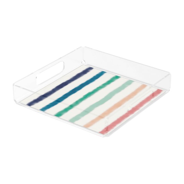 Seabreeze Stripes Acrylic Tray (Angled)