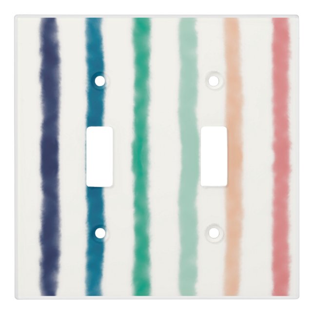 Seabreeze Stripes Light Switch Cover (Front)