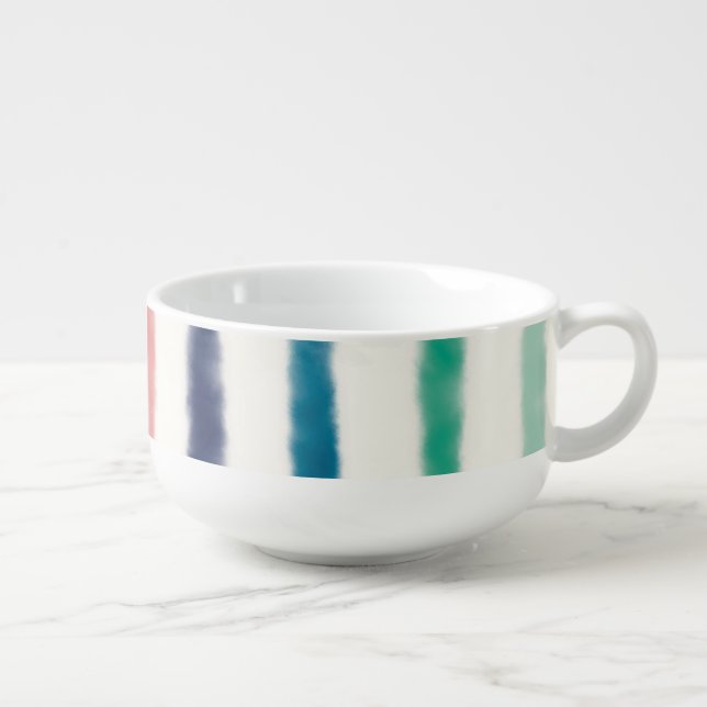 Seabreeze Stripes Soup Mug (Left)