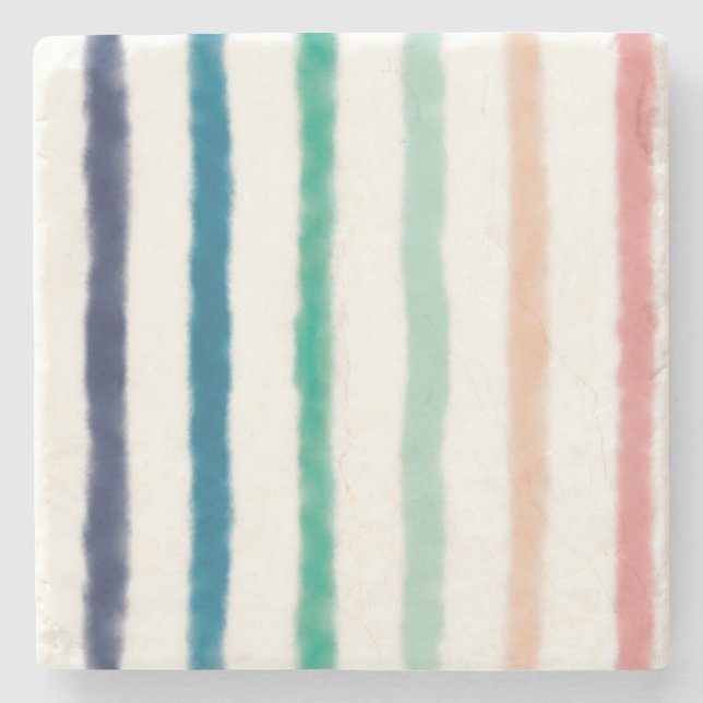 Seabreeze Stripes Stone Coaster (Front)