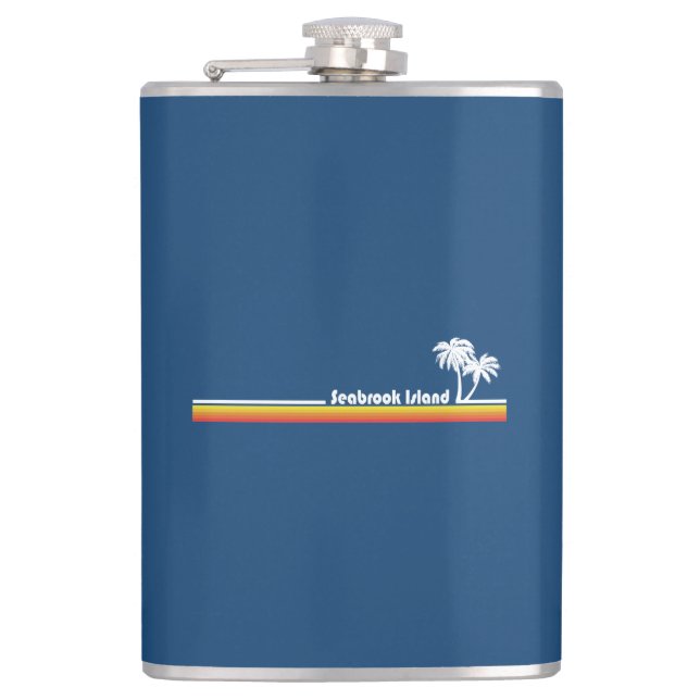 Seabrook Island South Carolina Flask (Front)