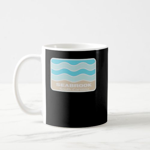 Seabrook South Carolina Retro SC Waves Beach Souve Coffee Mug