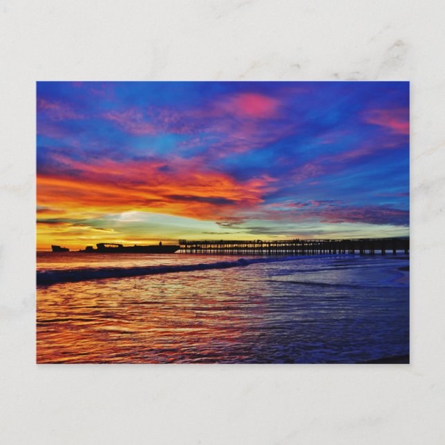 Seacliff Beach Sunset. Santa Cruz, CA. Postcard (Front)
