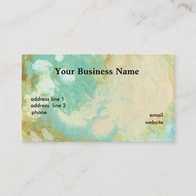 Seaclouds Textured Business Card Template (Front)