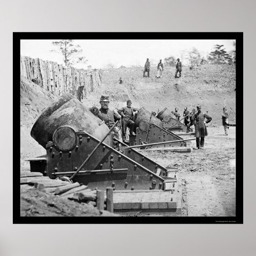 Seacoast Mortars at Yorktown VA 1862 Poster