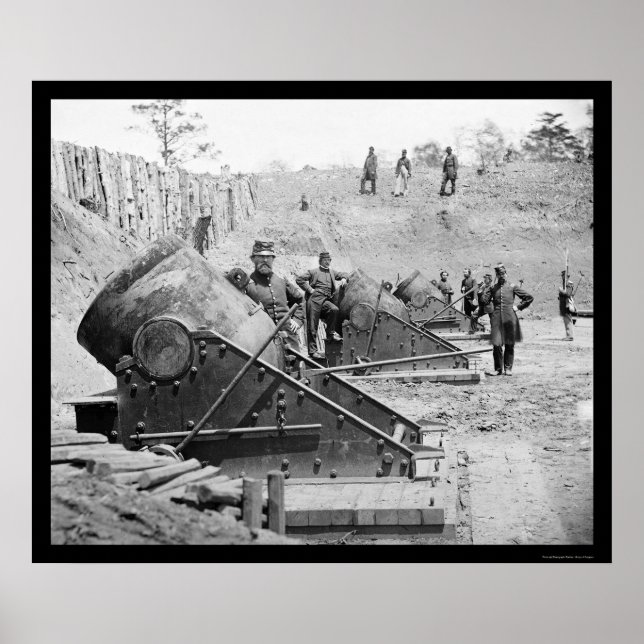Seacoast Mortars at Yorktown, VA 1862 Poster (Front)