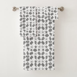 Seacombers dark gray bath towel set