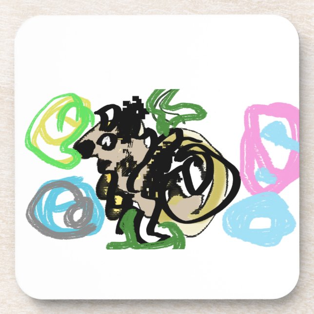 Seadragon joy beverage coaster (Front)