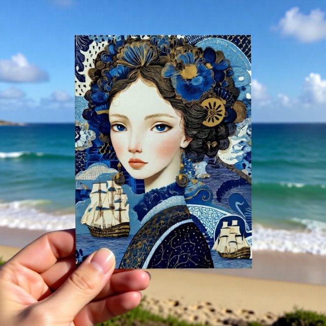 Seafaring Lady Dutch Portrait Postcard (Creator Uploaded)