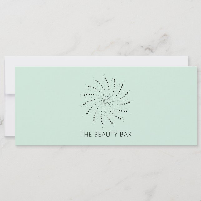Seafoam Abstract Flower Elegant Gift Certificate (Front)