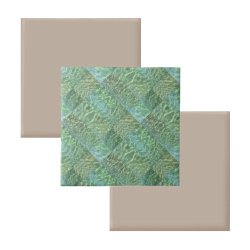 Seafoam and Ocean Green Decorative Ceramic Tile