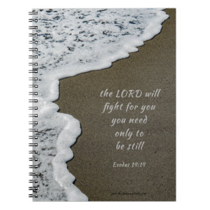Seafoam Beach Bible Verse Spiral Notebook Small