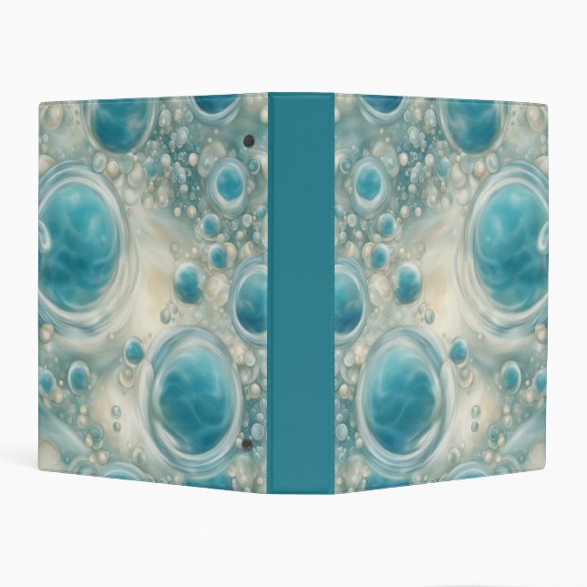 Seafoam Bubbles  Mini Binder (Background)