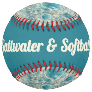 Seafoam Bubbles (personalize) Softball
