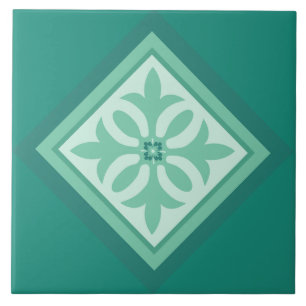 Seafoam colours diamond feature tile