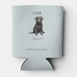 Seafoam Custom Pet Name Wedding Napkins Can Cooler