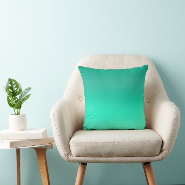 Seafoam Fade  Throw Pillow (Chair)
