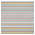 Seafoam Gray Ochre Yellow Mauve Stripes Pattern Fabric