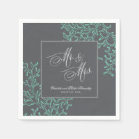 Seafoam Green and Gray Coastal Nautical Wedding
