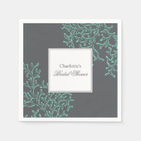 Seafoam Green and Gray Coastal Theme Bridal Shower